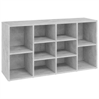 vidaXL Vidaxl - Banco Zapatero Madera Contrachapada Gris Hormig&oacute;n 103x30x55cm