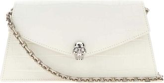 Alexander McQueen Kleine Skull Tas - Dames - Schoudertassen - Wit - ONE Size - Leer - Tassen