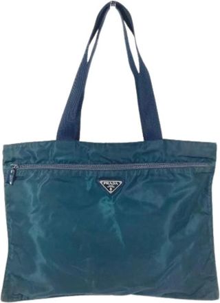 Prada Pre-owned Vintage Schoudertas - unisex - Vintage Shopper - Blauw - ONE Size - Nylon - Vintage