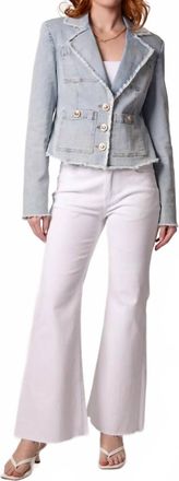 Blue Revival Logan Frayed Blazer In Panama