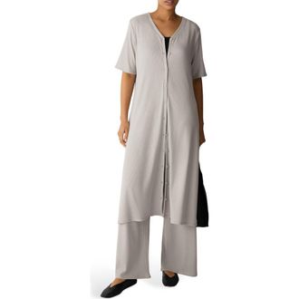 Eileen Fisher Rib Midi Dress in Chalk at Nordstrom, Size Xx-Small