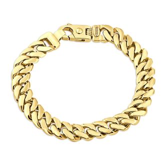 Pompeii3 Mens Cuban Link 14k Gold (72gram) or Platinum (115gram) 10mm Bracelet 8.5