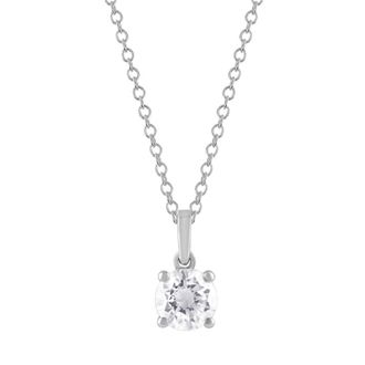 Grown Brilliance 14KT White Gold 0.45 Carat Lab Grown Diamond Pendant Necklace for Women