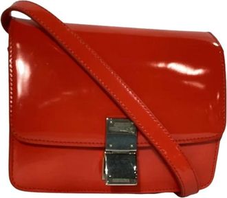 Celine Pre-owned Small Classic Box Shoulder Bag - Dames - Vintage Schoudertas - Rood - ONE Size - Leer - Vintage