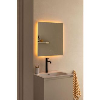 Sklum Sklum - Specchio da bagno rettangolare con luce led e antiappannamento Tamsin