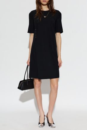 Emporio Armani Dress With A Pleat, Womens, Black