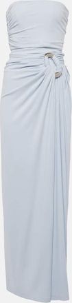 SIMKHAI Emma draped jersey bustier gown