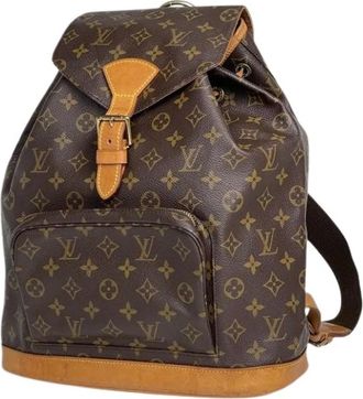 Louis Vuitton Pre-owned Backpacks, female, Brown, Size: ONE SIZE Pre-owned Montsouris GM Backpack