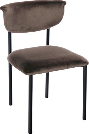 Clp Silla De Comedor De Terciopelo Gambell Marr&oacute;n