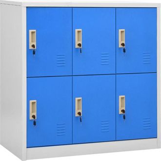 vidaXL Vidaxl - Locker Cabinet Light Grey and Blue 90x45x92.5 cm Steel