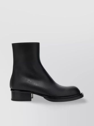 Alexander McQueen leather cuban heel ankle boots