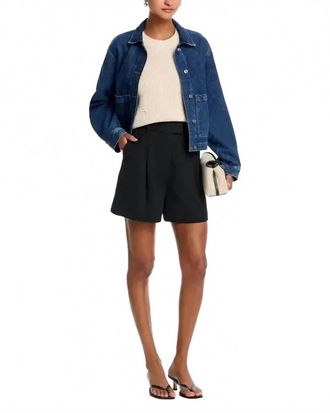 French Connection Harry Suiting High Waist Shorts In Black