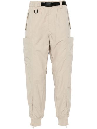 Yohji Yamamoto crinkled track pants - Neutrals