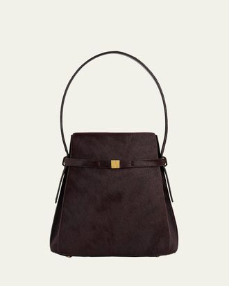 Toteme Belted Pony Hair Shoulder Bag