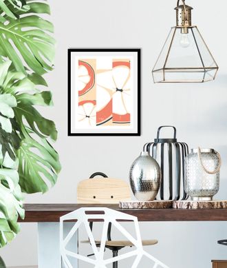 Queence Bild »Fiete« Abstrakt Essen Figuren Kunst Lebensmittel Obst Obst Bilder 1 Stk. tlg. gerahmt