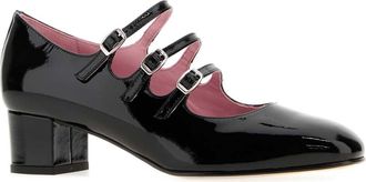 Carel Womens Black Leather Kina Pumps Blackpatent Scarpe Con Tacco High Heel Shoes