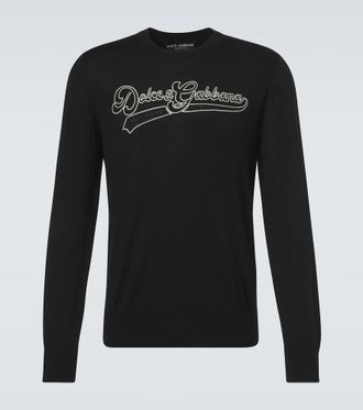 Dolce & Gabbana Pullover in lana vergine con logo