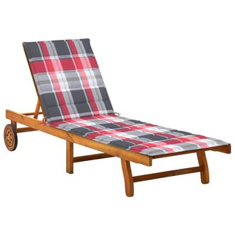 vidaXL Vidaxl - Tumbona De Jard&iacute;n Con Coj&iacute;n Madera Maciza De Acacia