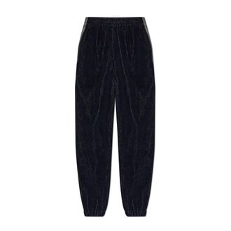 Versace Sweatpants, unisex, Blue, Size: 2XL Cotton-Terry Jacquard Sweatpants