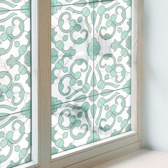 Tulup Pellicola Opaca Per Finestre 200x116 Cm Autoadesiva Decorativa Protezione Per Bagno Uffici Camera Da Letto Vetro Smerigliato Ornamenti Classici