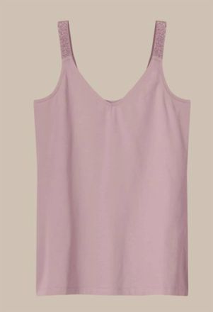 Summum Reversible Cotton Elastane Singlet In Rose Quartz