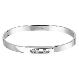 Messika Move Noa White Gold Diamond Bangle, Size S