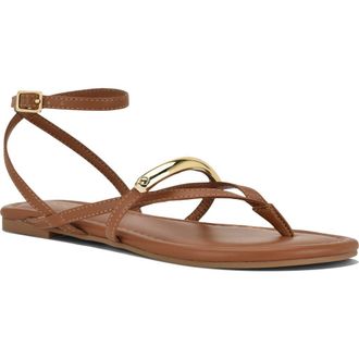 Nine West Bretta Ankle Strap Sandal in Medium Brown at Nordstrom, Size 8.5