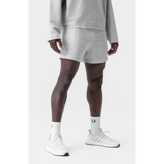ASRV Waffle Knit Sweat Short in Heather Grey at Nordstrom, Size Xx-Large