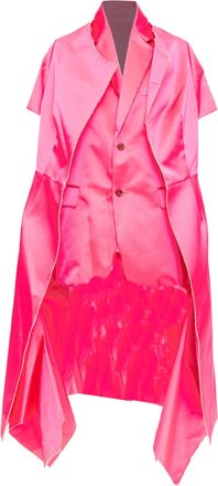 Comme Des Gar&ccedil;ons Comme des Garcons Trompe Loeil fuchsia pink layered coat