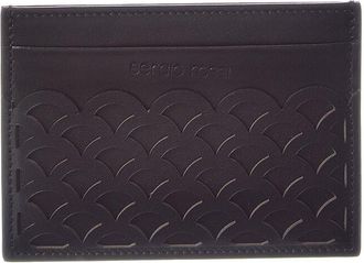 Sergio Rossi Logo Leather Card Case