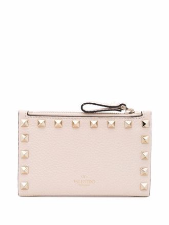 Valentino Garavani Rockstud zipped wallet - Neutrals