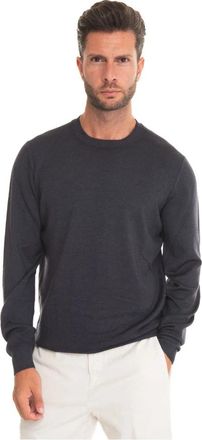 Fay Steen Gewassen Slim Fit Wollen Trui - Heren - Ronde hals truien - Zwart - 4XL - Wol - Truien & Vesten