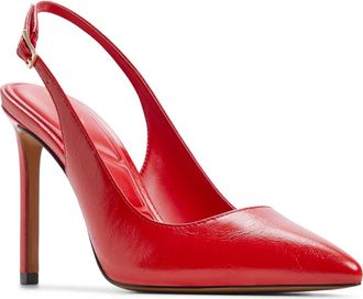 Aldo Lala Slingback Pointed Toe Pump in Red at Nordstrom, Size 6.5