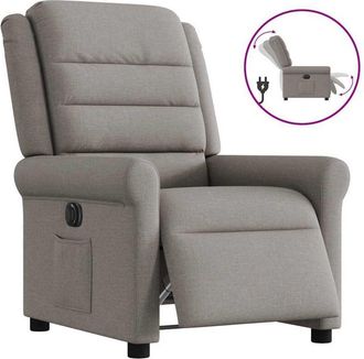 vidaXL Sill&oacute;n Reclinable El&eacute;ctrico Tela Gris Taup&eacute; Vidaxl