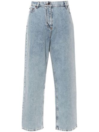 Magda Butrym Jeans dritti con effetto schiarito - Blu