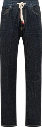 Dsquared2 Straight-Leg Dark Denim Drawstring Rope Pants