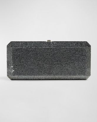 Judith Leiber Slim Rectangle Crystal Clutch Bag