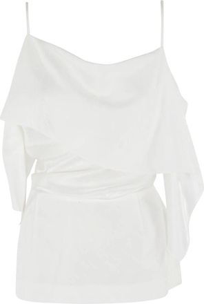 Maison Margiela Top met ruches - Dames - Tops zonder mouwen - Wit - XS - Tops