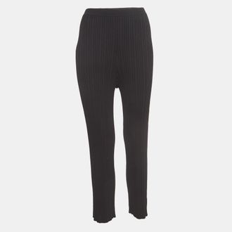 Dion Lee Black Rib Knit Elasticated Waist Float Pants