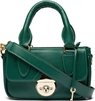 Sarah Chofakian Borsa a spalla mini in pelle - Verde