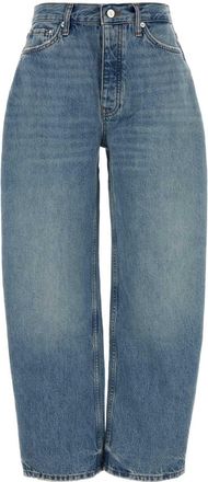 Anine Bing Wide Leg Jeans In Denim