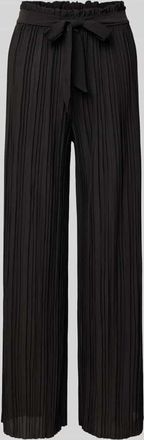 Zabaione Straight Leg Stoffhose mit Plisseefalten Modell Vi44va in Black, Größe L