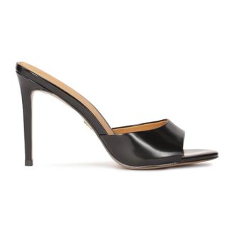 Kazar Minimalistische zwarte hoge muiltjes. Dit product valt klein uit. - Dames - Muiltjes - Zwart - 35 EU - Leer - Schoenen