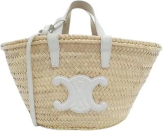 Celine Pre-owned Bucket Bags, female, Beige, Size: ONE SIZE Pre-owned Raffia celine-bags