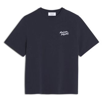 Maison Kitsun&eacute; Tops, Dames, Blauw, S, Katoen, Jersey T-shirt