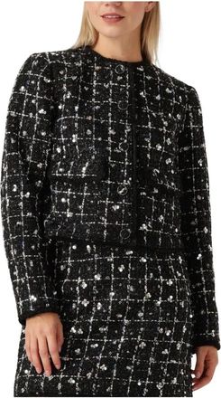 Y.A.S Valenda LS Tweed Jacket - Dames - Blazers - Zwart - M - Tweed - Jassen