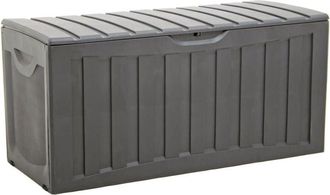 vidaXL Storage Box Black 118x53x57 cm Polypropylene Vidaxl
