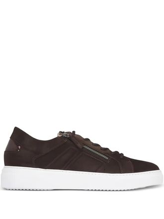 Ron White Sneakers met ritsdetail - Bruin