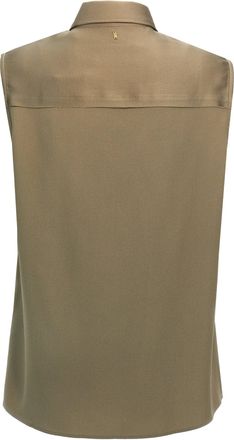 Ami Viscose Sleeveless Overshirt - Khaki