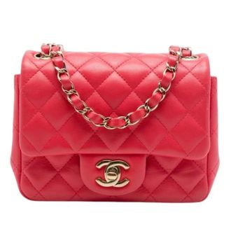Chanel Pre-owned Square Flap Shoulder Bag - Dames - Pre-owned - Rood - Maat: ONE Size Leer